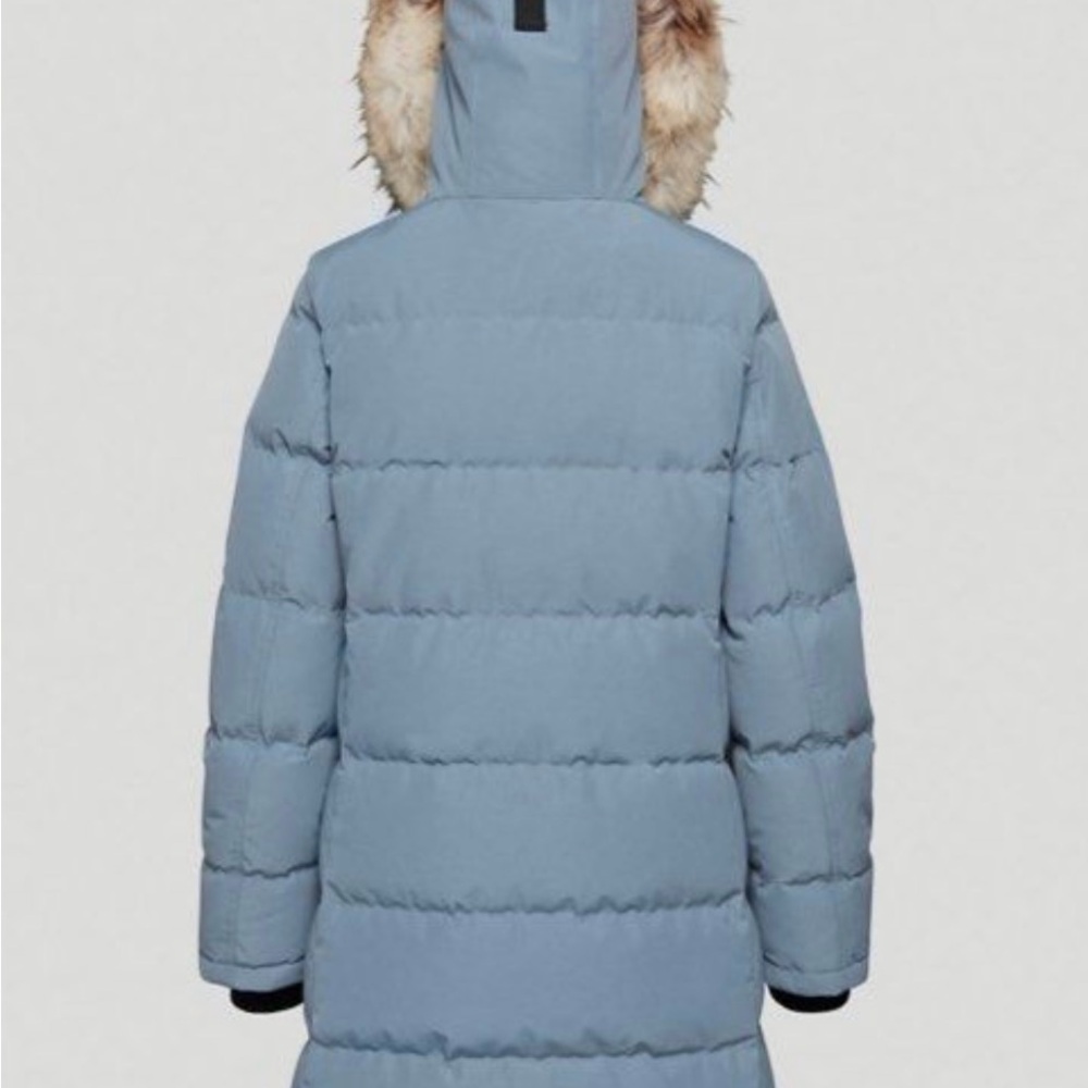 Aritzia TNA The Powder Parka in Granite Blue